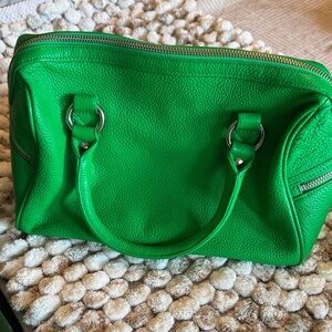 Green PU Leather Handbag